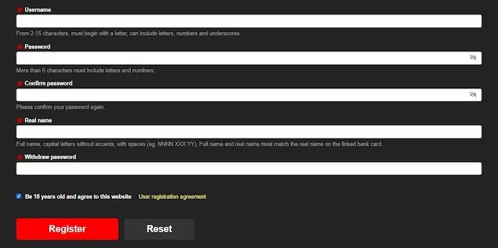 PLUS777 Register